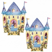 chateau princesses ballon métal forme 66*89 cm