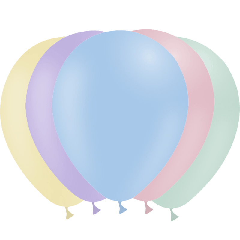 Ballons anniversaire 1 an, éléphant bleu pastel - 30 cm