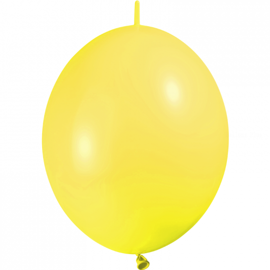 100 ballons double attache 30 cm opaque jaune citron