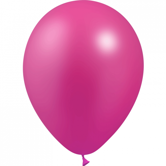 50 ballons fuschia métal 30 cm