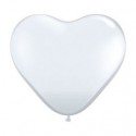 Coeur qualatex 28 cm blanc en poche de 100