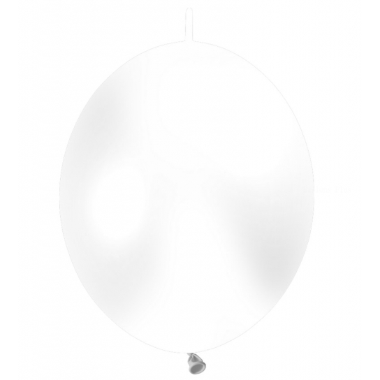 50 ballons Blanc double attache 30 cm