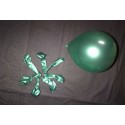 ballons métal vert foncé opaque 12 cm diamètre poche de 100
