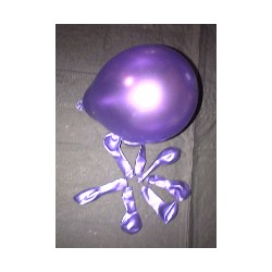 Violet ballons métal opaque 12 cm diamètre poche de 50